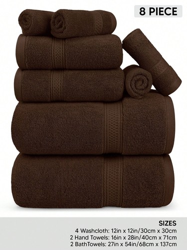Towels 8 - Piece Luxury Set - 600 GSM Ring - Spun Cotton, for Home/Hotels etc - Picture 39 of 59