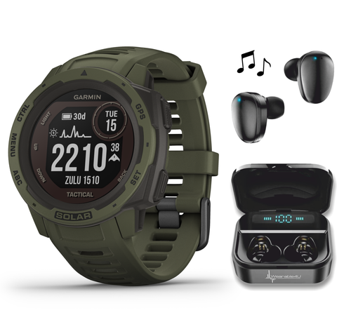 GPS Garmin instinto Solar Premium Smartwatch táctico Edition Con  Auriculares | eBay