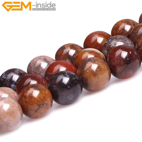 Brown Mexico Moss Agate Beads Natural Stone Beads For Jewelry Making Necklace - Picture 36 of 39