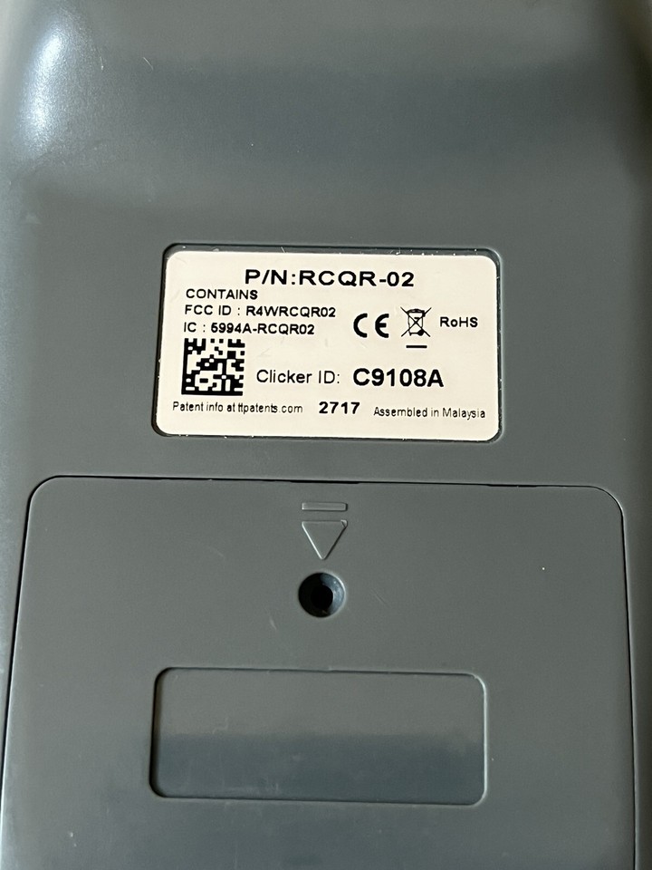 TURNING TECHNOLOGIES QT2 RESPONSE DEVICE CLICKER RCQR02 eBay