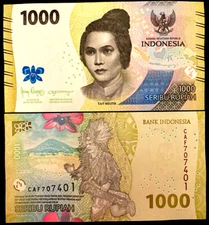 Indonesia 1000 Rupiah 2022 Banknote Currency BILL UNC