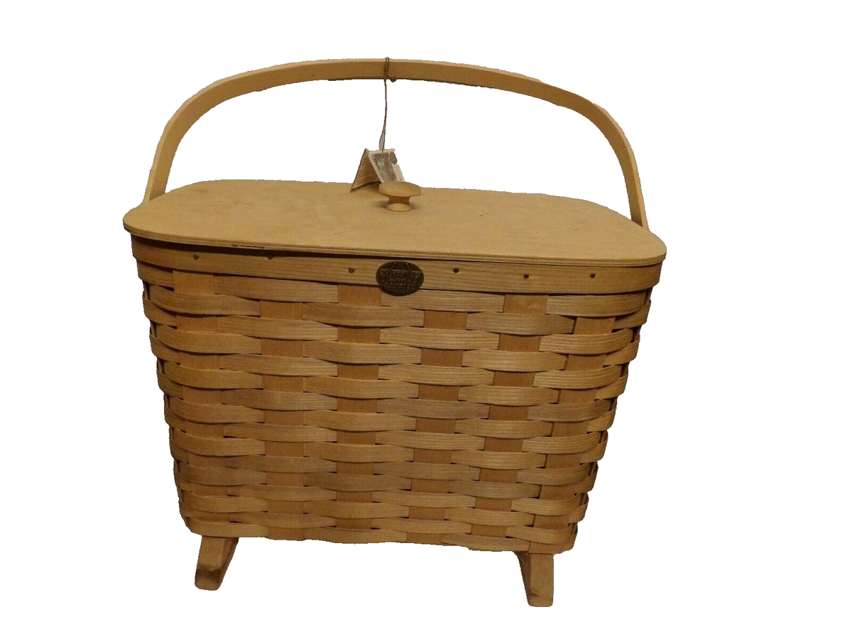 Peterboro Basket Co Picnic Basket with lid and legs New | eBay