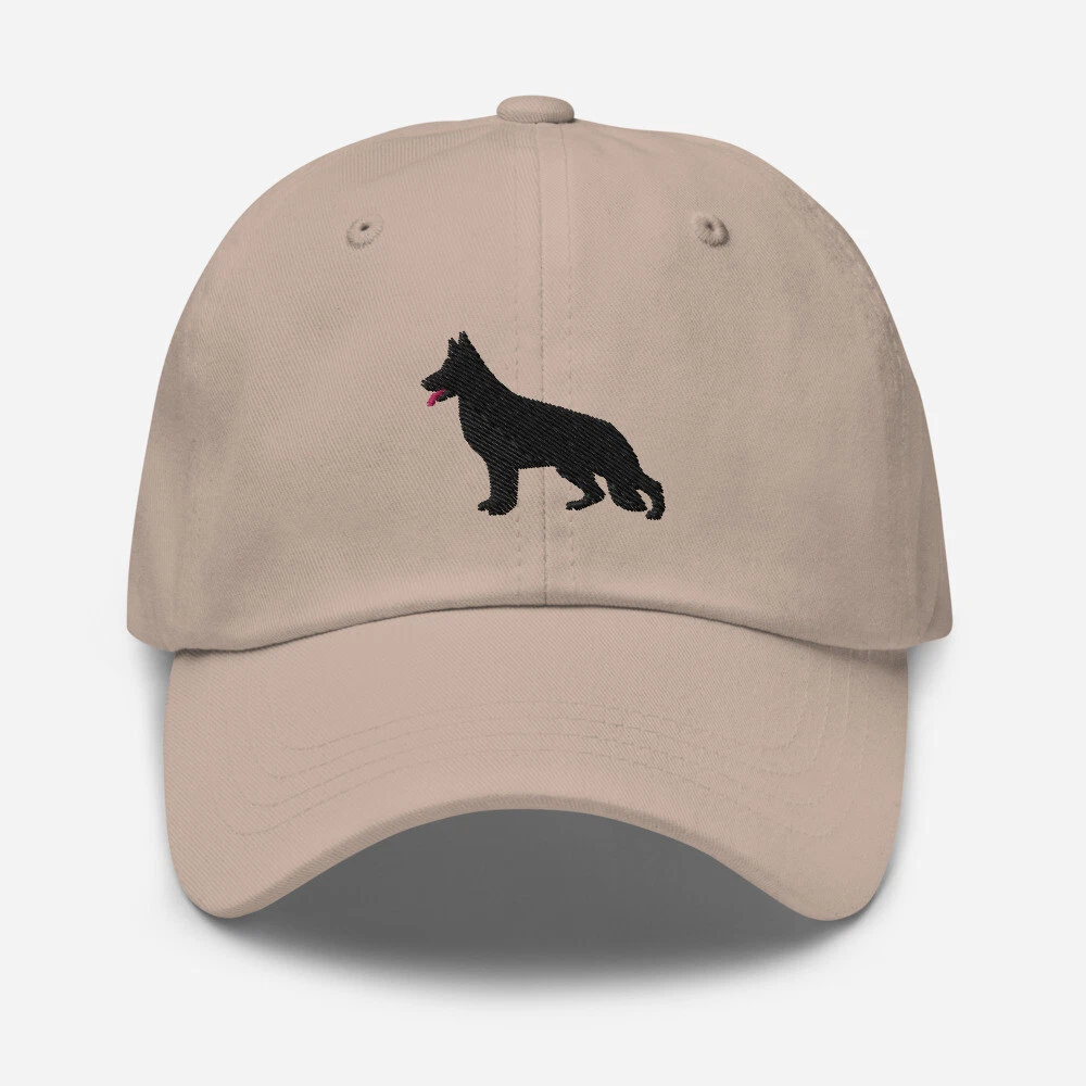 Black German Shepherd Dog Lover Owner Embroidered Dad Hat Cap Clothing Gift
