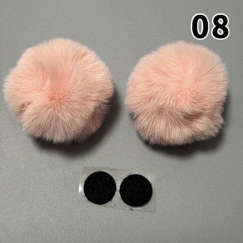 8CM Plush Bear Ear Electric Helmet Decors Accessories Sticker Cosplay Styling - Picture 20 of 29
