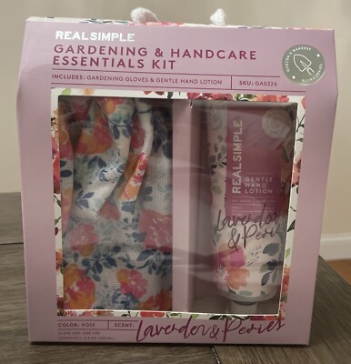 Real Simple Floral Gardening & Handcare Essential Kit -Lavender & Peonies Lotion