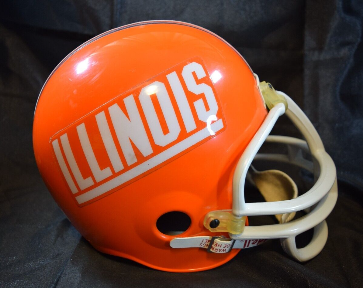 Vintage Fighting Illini Illinois Football Helmet Full-size NCAA