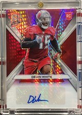2019 PANINI SPECTRA DEVIN WHITE ROOKIE, #RA-DW, AUTO, NEON PINK SERIAL #04/25