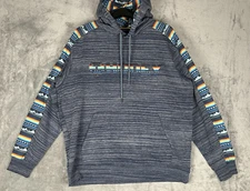 Hooey Canyon Navy Hoodie Southwest Aztec Cowboy Hoodie Pullover XL Blue Rodeo 