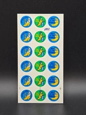 Vintage 80s Mini Teech-Um Banana reward Scratch n Sniff Sticker sheet #852