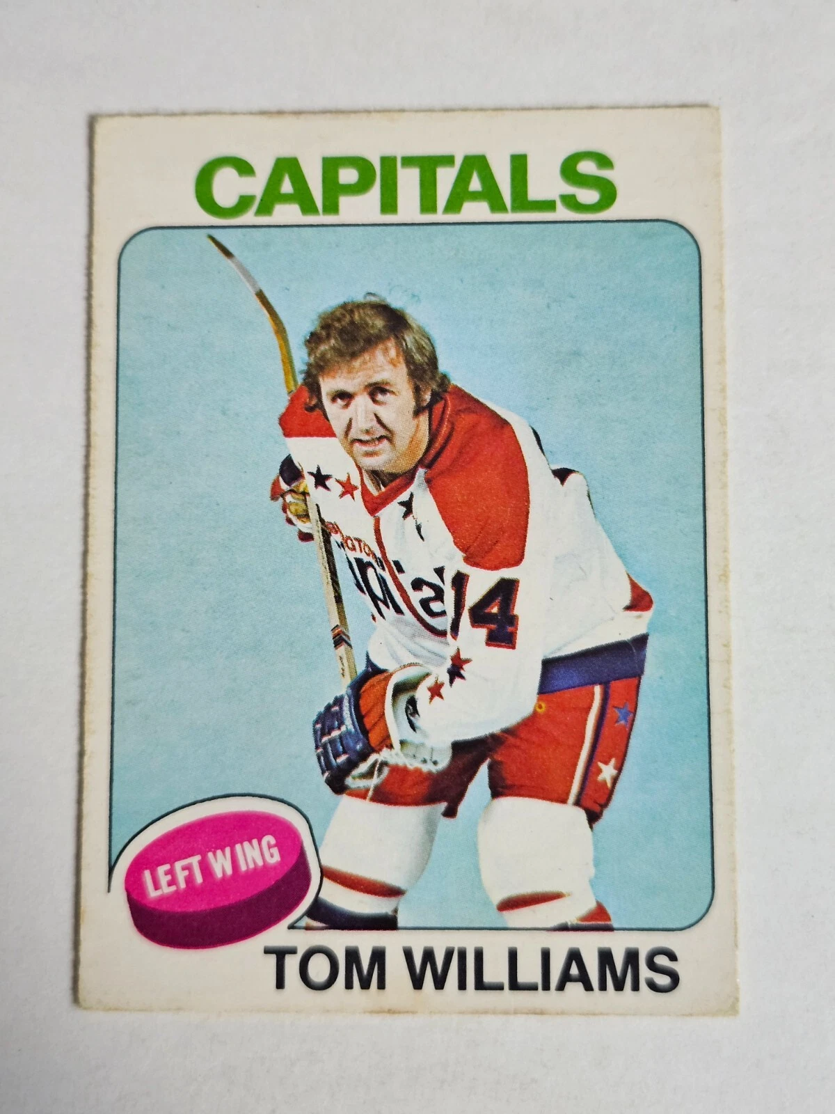 1975-76 O-PEE-CHEE NHL HOCKEY #79 TOM WILLIAMS WASHINGTON CAPITALS