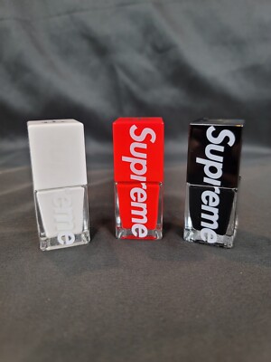 Supreme x Pat McGrath Labs Nail Polish Set of 3 Red White Black