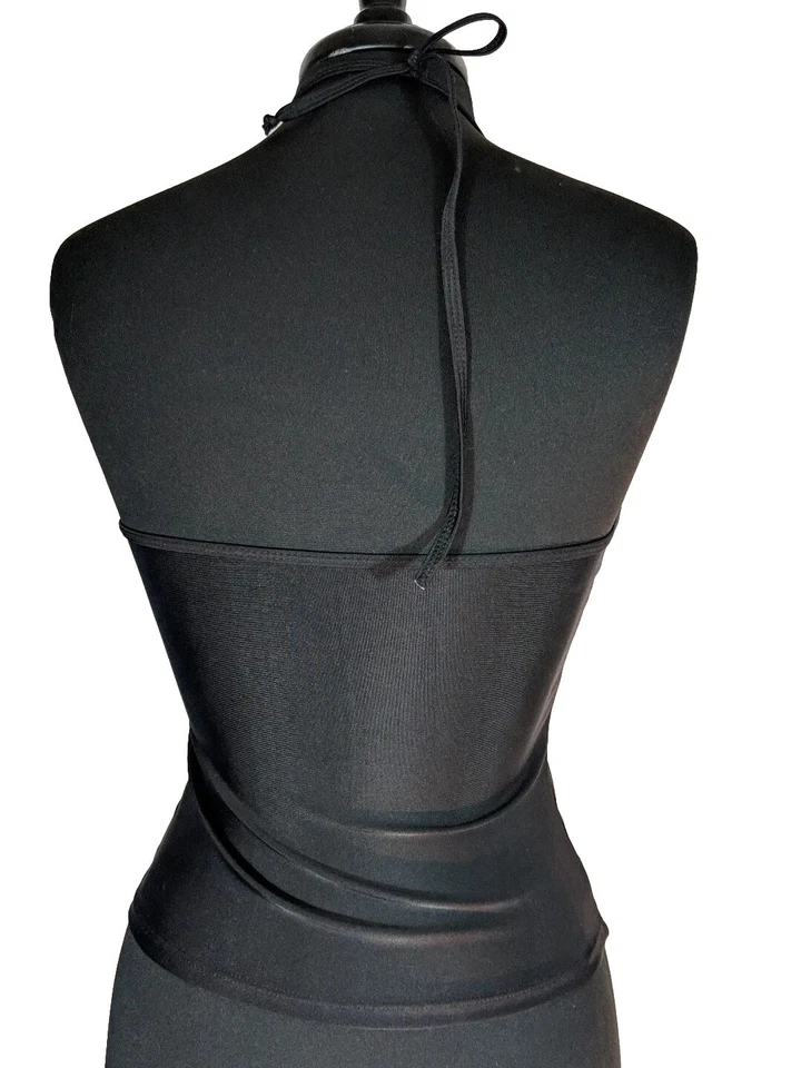 Bobbie Brooks Halter Top Slay Tankini Mujer S Negro Traje de Baño Ropa de Calle Foto 3 de 4