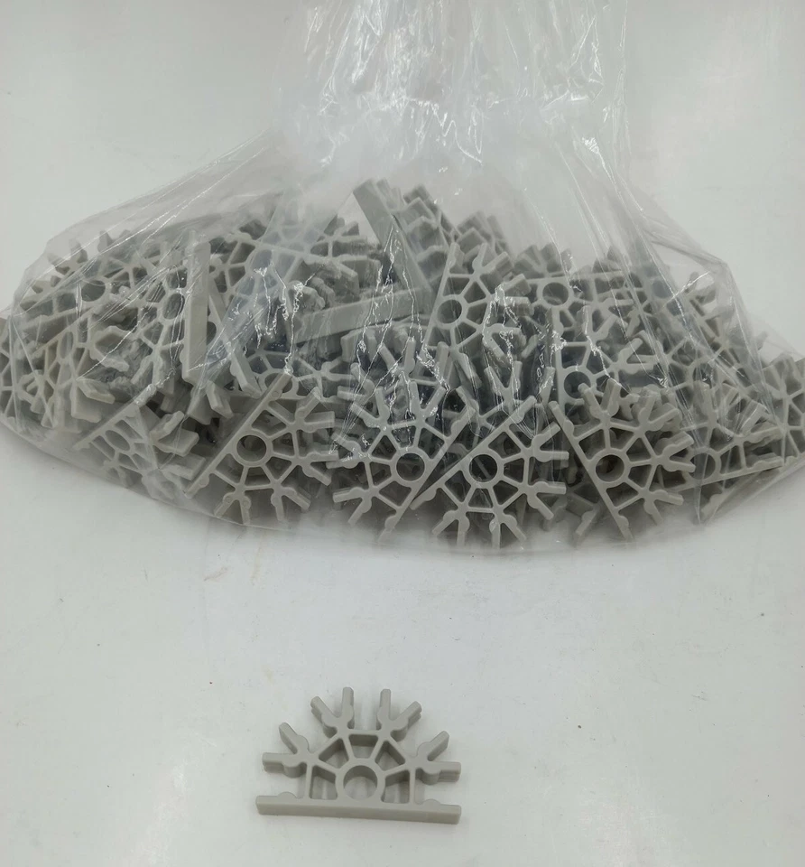 K'NEX SCREAMIN' SERPENT Roller Coaster Parts 62 Grey Connectors KNEX  - Image 2 of 4