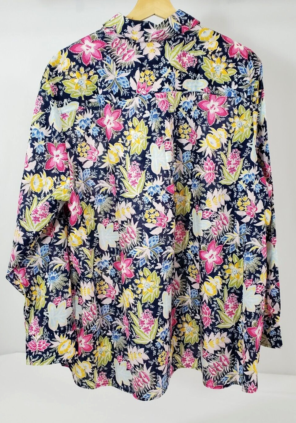 Talbots Floral Pattern Cotton Button Up Shirt  Lu… - image 2