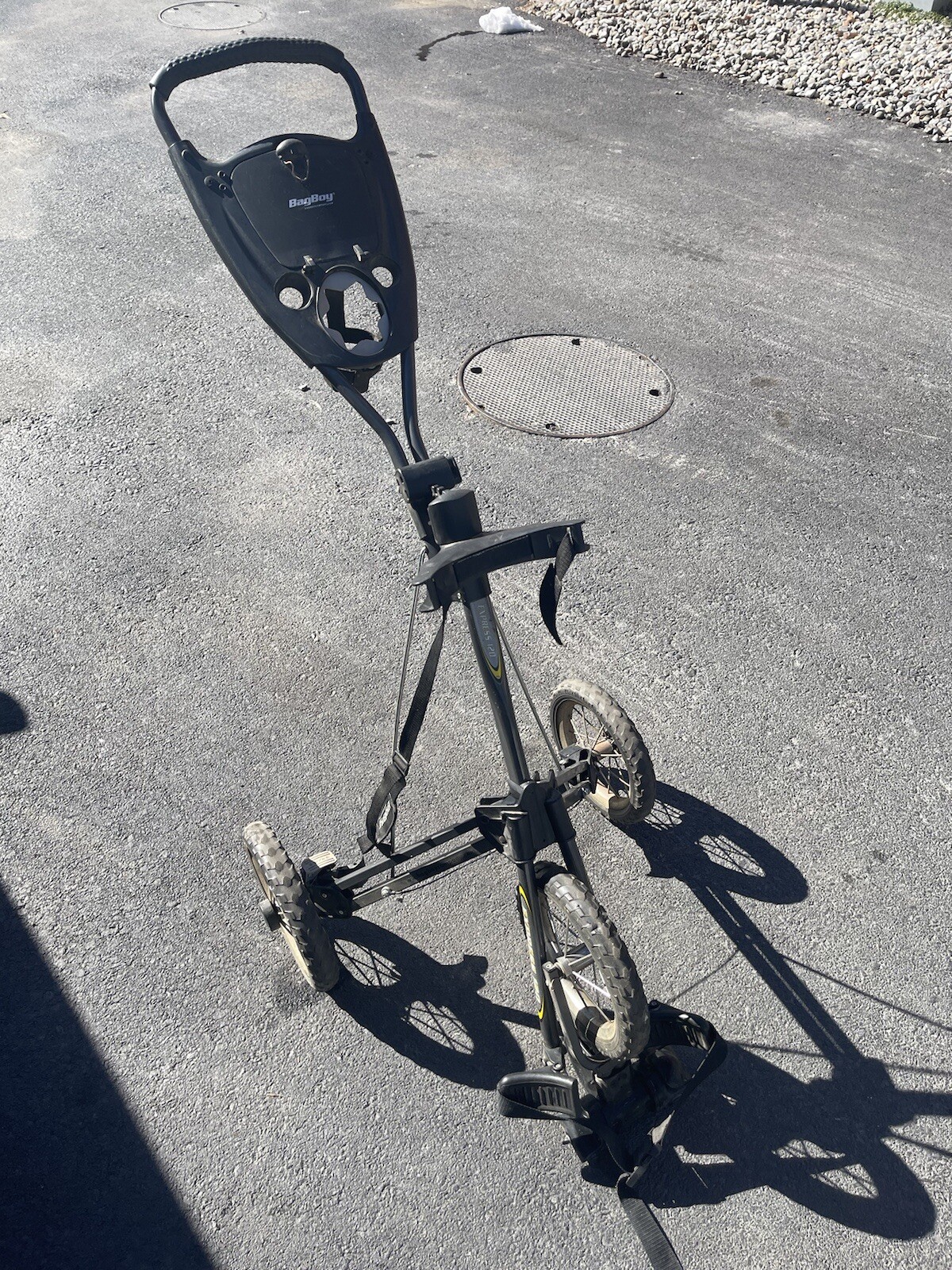 BAG BOY • Express 120 Push 3 Wheel Golf Cart Caddy BLACK eBay