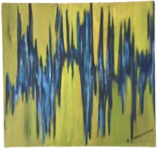 Haight-Ashbury Abstract Painting 26" Jan Harrington 1967 SF Psychedelic Art 60s