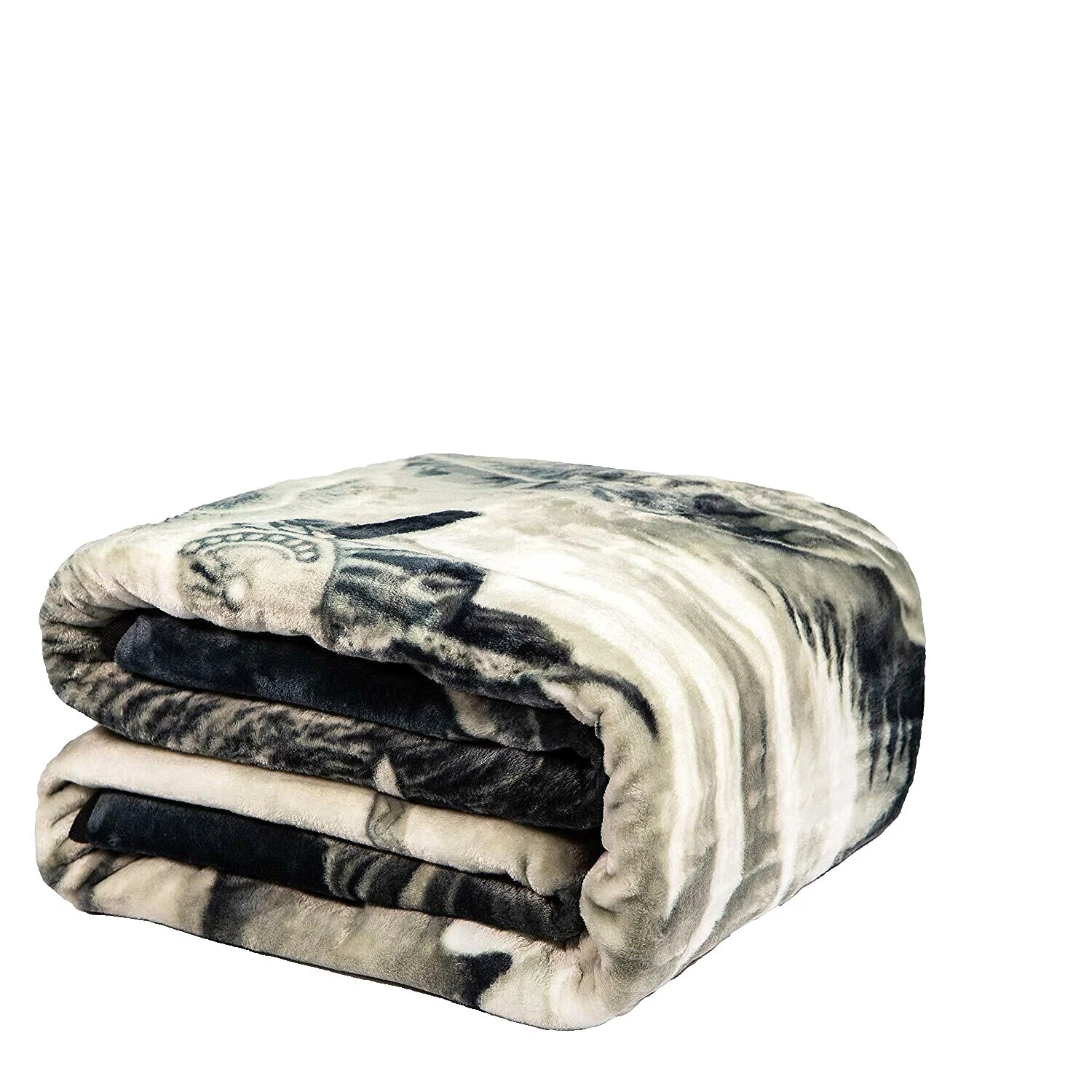 动物黑色聚酯毛毯和休闲毯