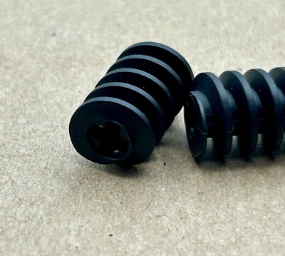 Lego Parts (2) Black Technic, Gear Worm Screw, Long Connector