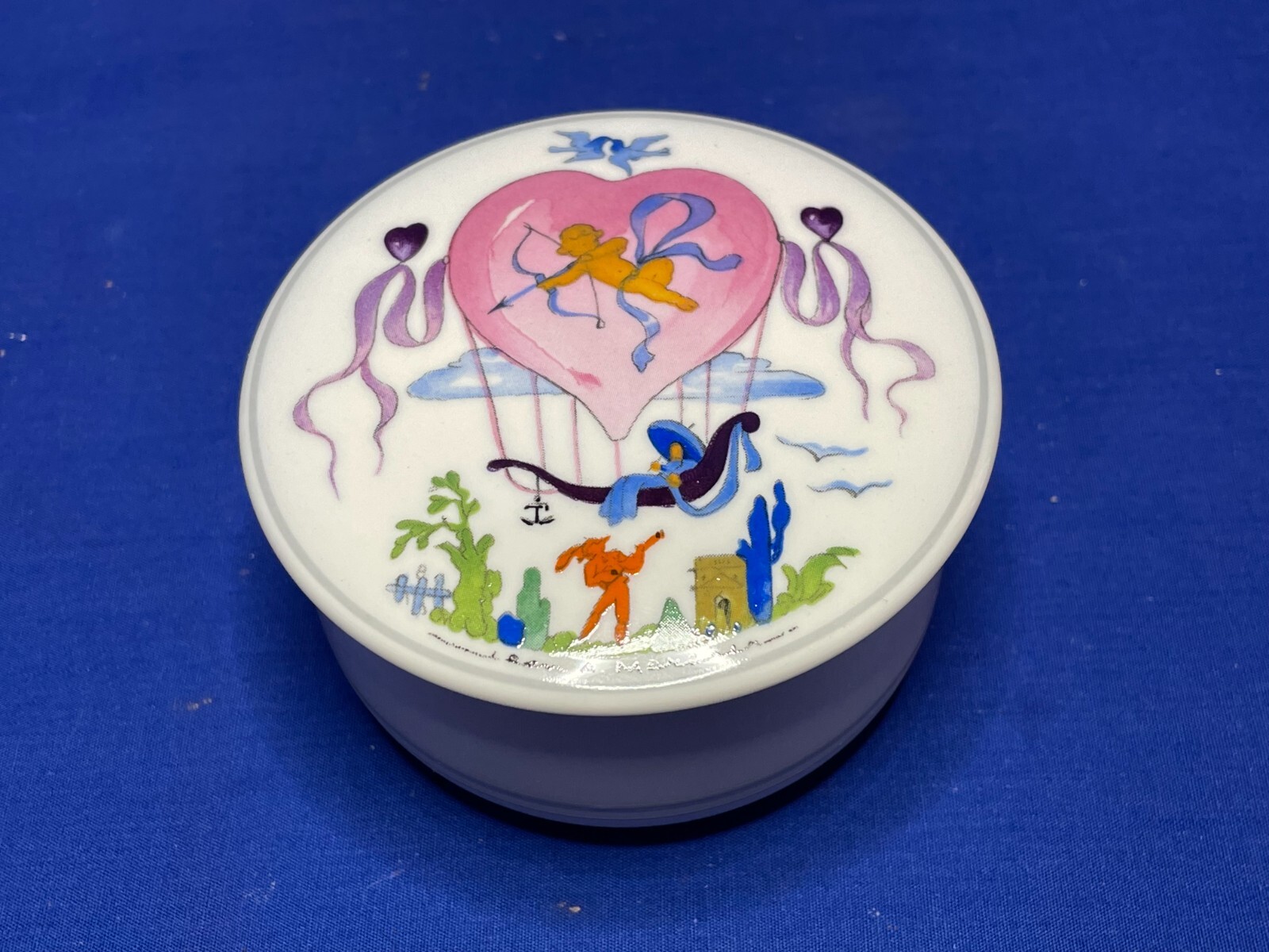 Villeroy & Boch china Le Ballon pattern round trinket box eBay