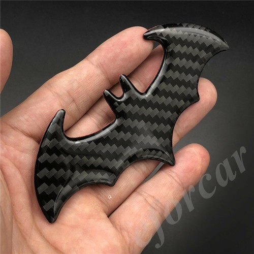 2x Big Carbon Fiber Batman Dark Knight Mask Car Trunk Emblem Badge