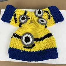 Crocheted Minions Hat Beanie With Fingerless Mitts New Despicable Me