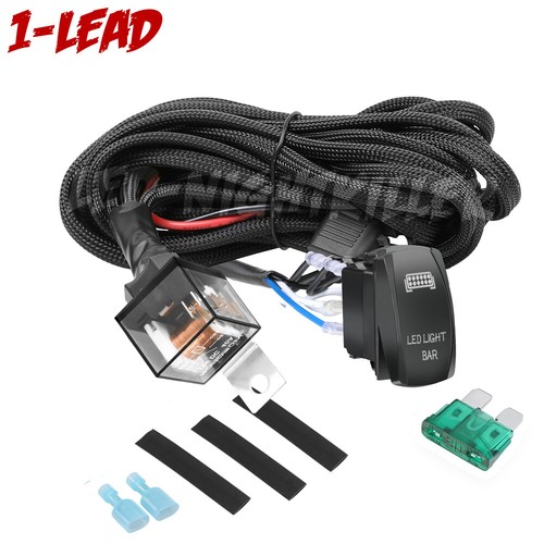 LED Light Bar Rocker Switch Wiring Harness Kit Wireless Remote Strobe CAR BOAT - Afbeelding 10 van 201