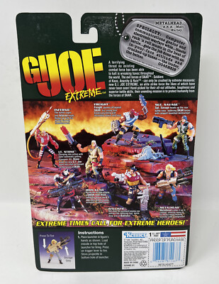 GI Joe Extreme Metalhead w/ Heavy Metal Missile Launcher Action Figure 1995  NIP