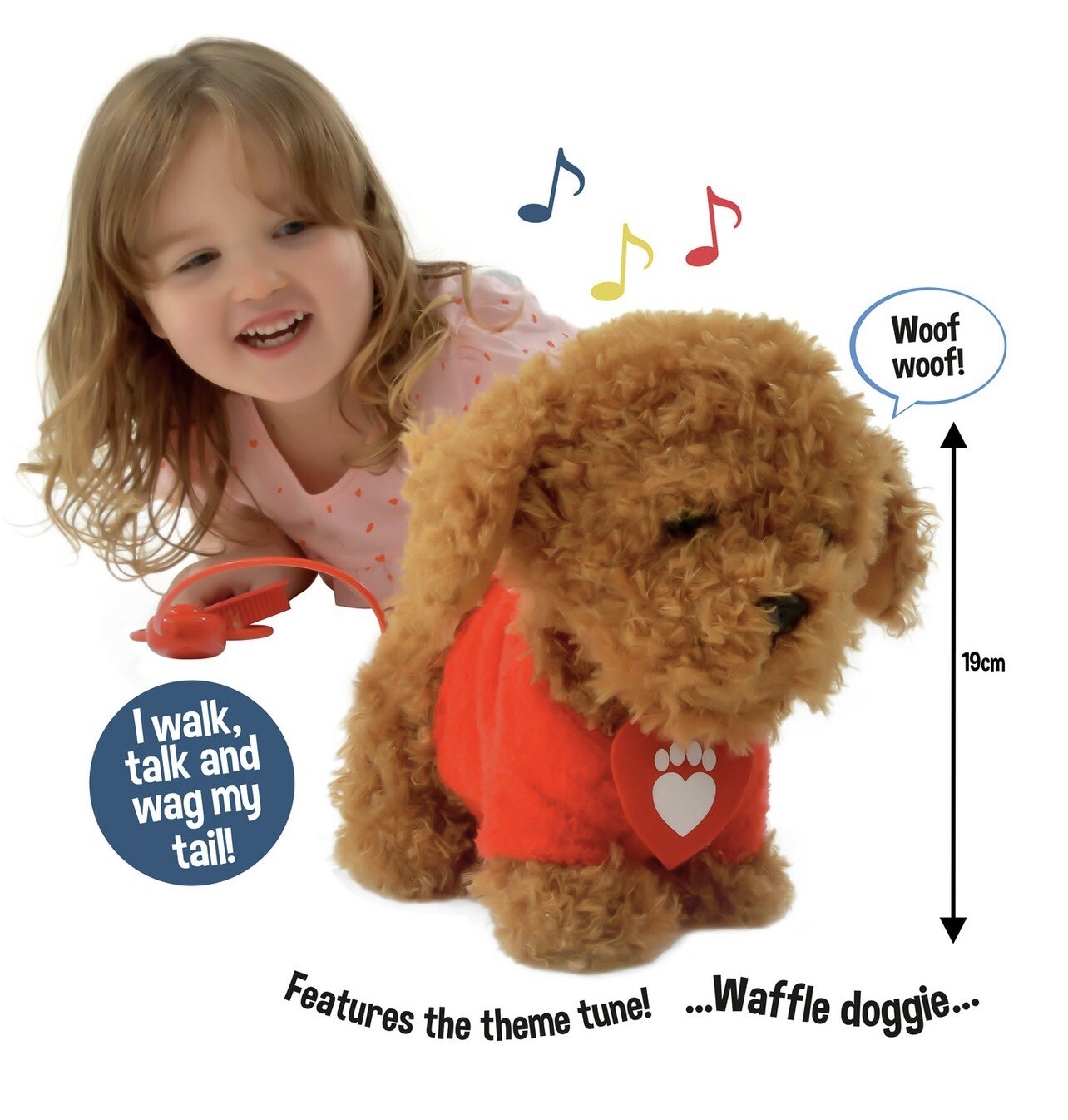 Kids Soft Toy Walkies with Waffle the Wonder Dog Soft Toy eBay