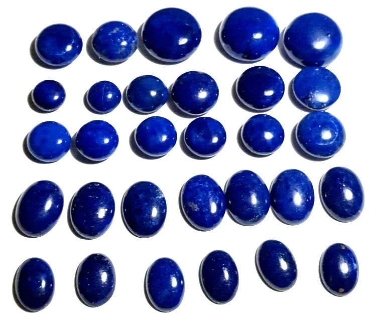 LAPISLAZZULI NATURALE 30 PEZZI CABOCHON  10-18mm  DA MONTARE GIOIELLI ORAFO - Imagen 2 de 4