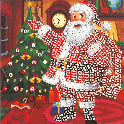 Diamond Painting Grußkarten Nikolaus15x15 cm  - Neu