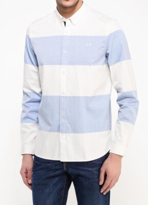 Fred Perry Men's Long Sleeve Shirt Formal/Casual Shirt Size Small