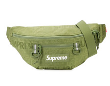 Supreme Womens Logo Print Waist Bag Cordura Nylon Ss19 Olive Green One Size Nwt