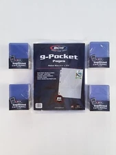 Trading card toploads and 9 pocket pages 