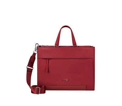 SAMSONITE DAMEN TASCHE SHOPPING COMPUTERHALTER MIT DREI FÄCHERN KM4 001 DARK RED