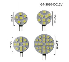 5 Pcs G4 LED Light Bulb DC12V 5050SMD 1W 1.5W 2W 4W for Marine Landscape Cabinet