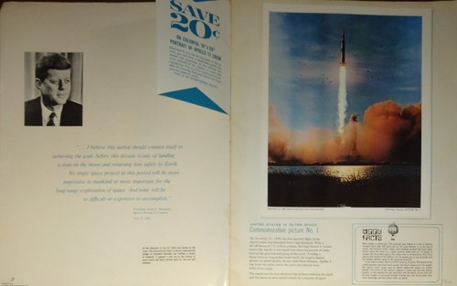 Commemorative Album Apollo Flights 8 9 10 11 w/ 14 8x10 Color Lithograph Prints - Picture 3 of 11