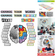 Growth Mindset Poster Set 26 Pieces Motivational Classroom Decor Bulletin Board