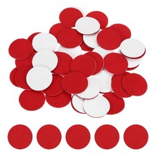 100Pcs Adhesive Felt Circles 1" Round Non-Woven Felt Stickers Red