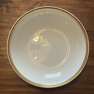 Christofle Malmaison Gold Trim Porcelain Soup Cereal Bowl 7.5 