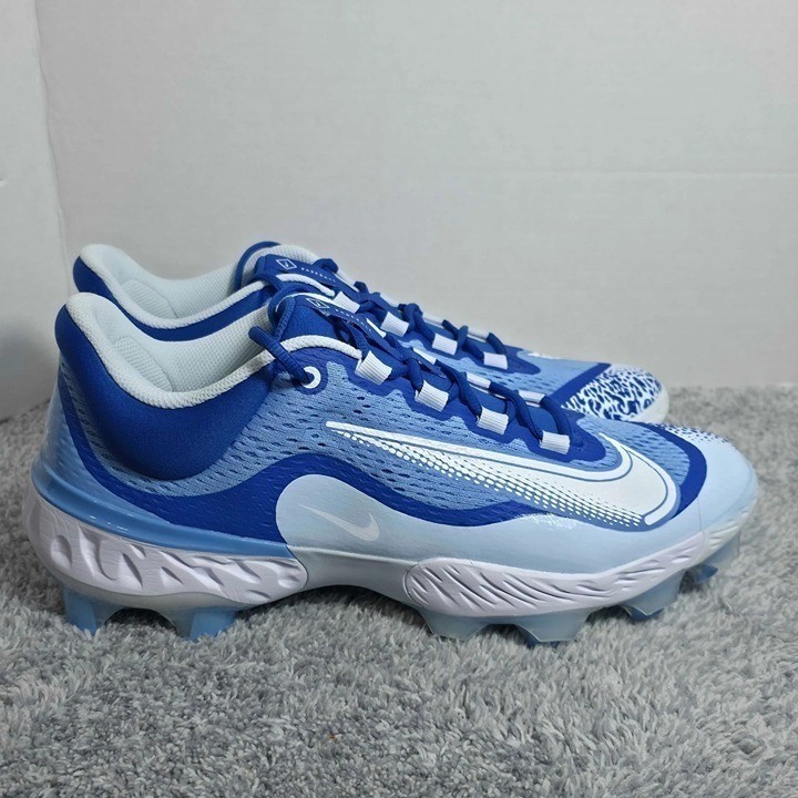 Nike Alpha Huarache Elite 4 Low MCS Baseball Cleats Mens Size 13 DX6962-415 Blue thumbnail 4