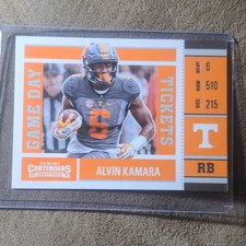 2017 Panini Contenders Draft Picks School Colors Alvin Kamara #11 Tennessee