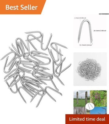 200 Galvanized U-Shaped Fencing Staples - Essential Fasteners for DIY Projects