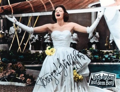 Margot Hielscher+ - original Autogramm auf Großfoto - ''HOCH DROBEN AUF DEM BERG''