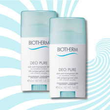 Biotherm Deo Pure 24H Antiperspirant Stick 40ml Pack of 2 