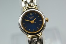 New Batt. Exc 4 Citizen 5930-S72242 Blue Two Tone 19mm Quartz Women's Watch