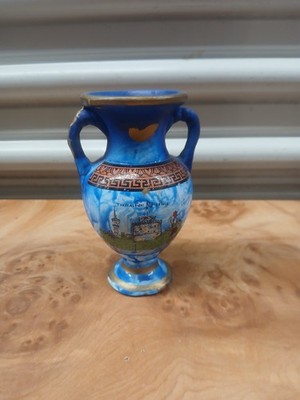 Made In Greece Hand Painted Vase..  5'' Tall