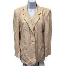 Liz Claiborne Collection 4 Women Blazer Jacket Textured Cream 90s Vintagechic