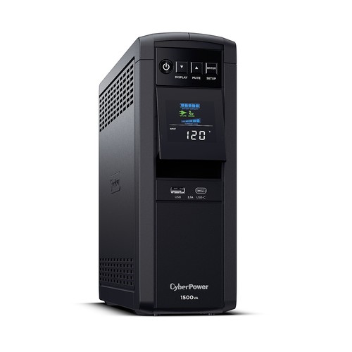 CyberPower PFC Sinewave 1500VA UPS 12-Outlets Black (CP1500PFCLCD) - Picture 3 of 7