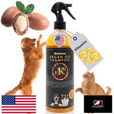 E3 Waterless Dog Shampoo 16 oz - Argan Oil Scented Dry for Dogs  Cats