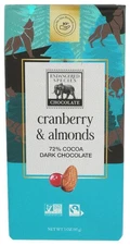 Endangered Species Chocolate Bar Wolf Dark Cranberry Almond 3 oz (Pack of 12)
